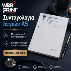 Συνταγολόγια Ιατρών Α5 Web2Print