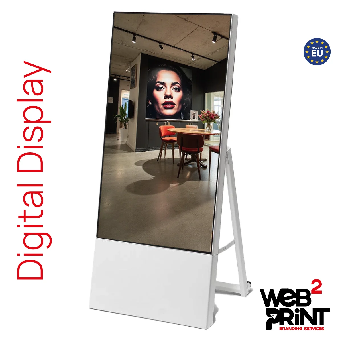 Διαφημιστική Οθόνη Samsung Digital Signage Τροχήλατη