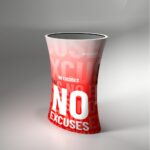 SEG Promo Stand Οβάλ Προωθητικό Τραπέζι Ύφασμα