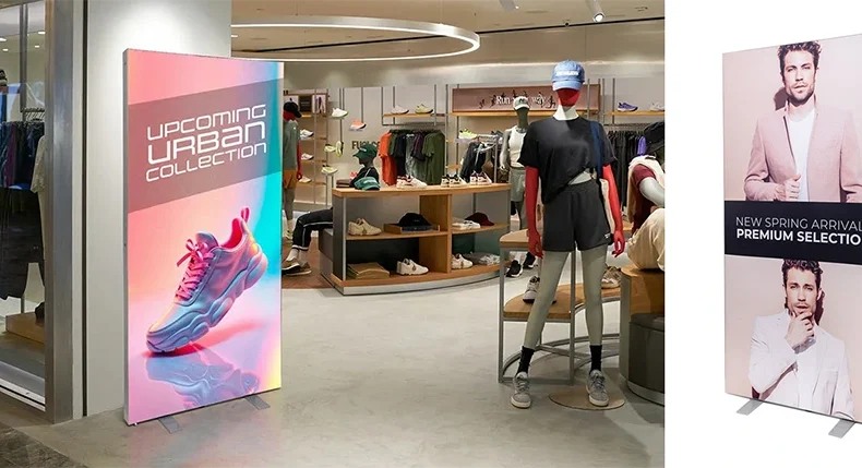 SEG LED Lightbox Easy Fabrix Light [100] Φωτιζόμενο Σταντ Διαφήμισης Αλουμινίου Υφάσματος Διπλής Όψης