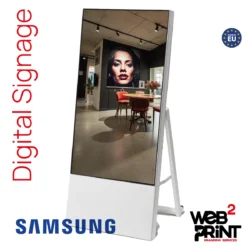 Διαφημιστική Οθόνη Βιτρίνας Samsung Digital Signage Τροχήλατη