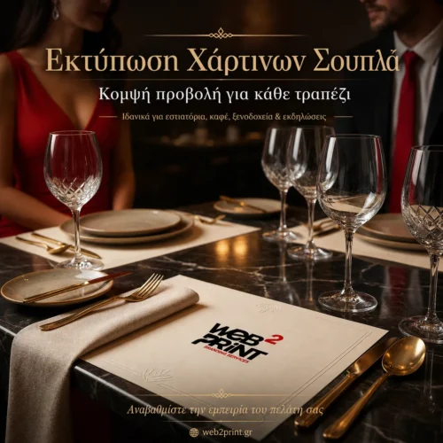 Web2Print Προβολή & Προώθηση Επιχειρήσεων 9 Εκτύπωση Χάρτινων Σουπλά Web2Print