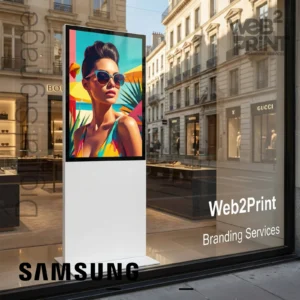 Διαφημιστική Οθόνη Samsung Digital Signage Λευκή Web2Print