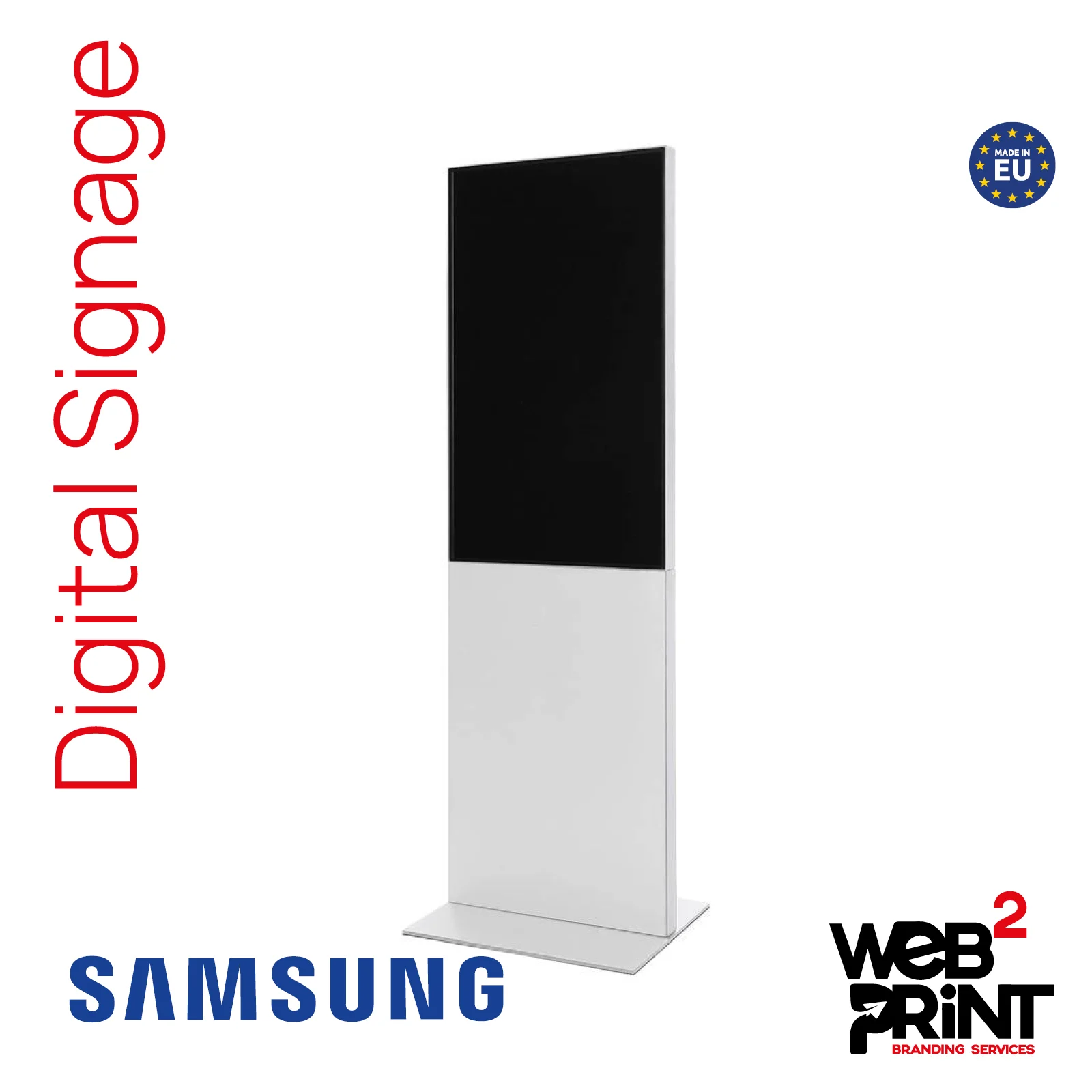 Διαφημιστική Οθόνη Samsung Digital Signage Λευκή Web2Print