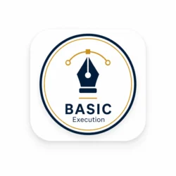 BASIC Execution Επαγγελματική γραφιστική προετοιμασία AI λογοτύπου