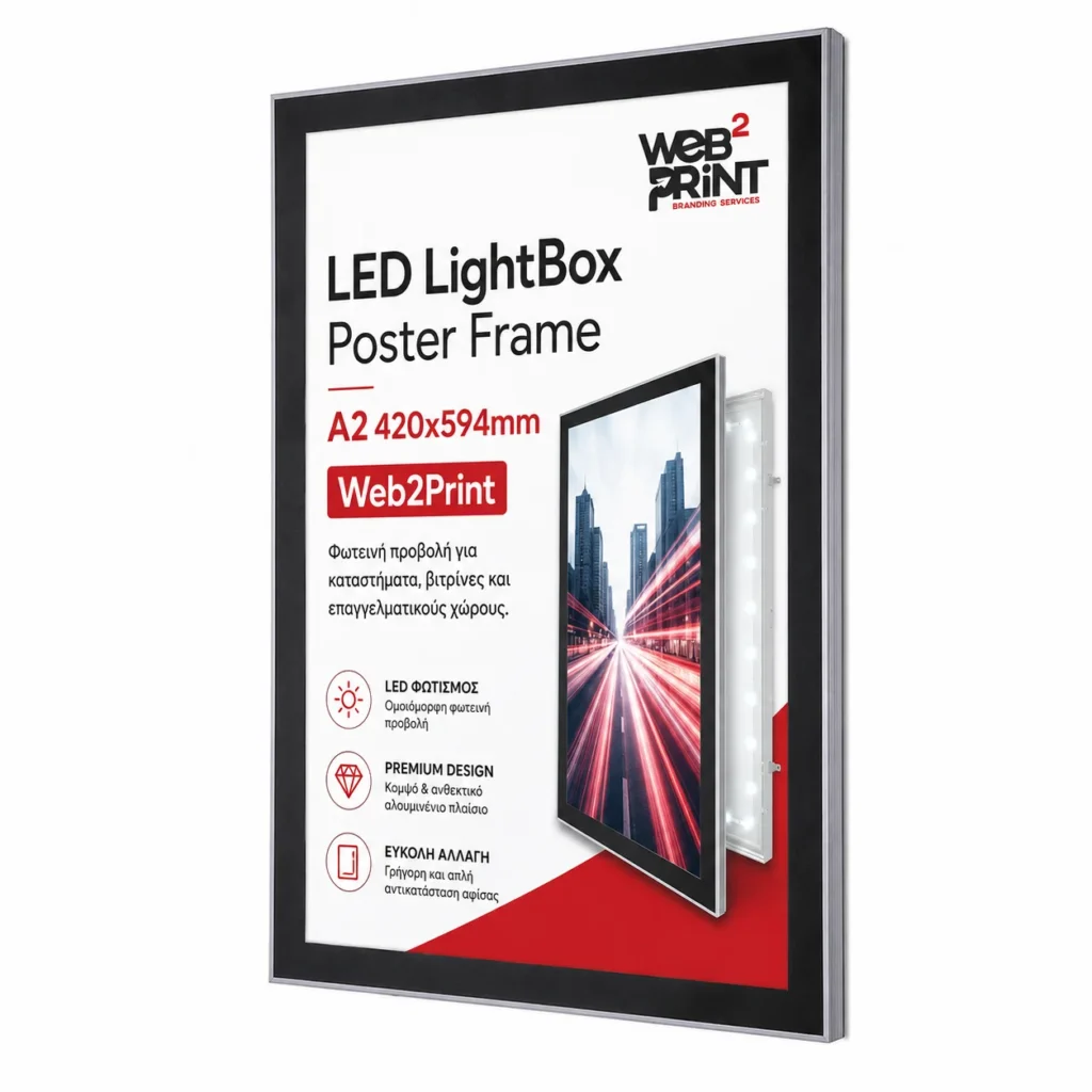LED LightBox Poster Frame A2 420x594mm Web2Print Magnetic (3)