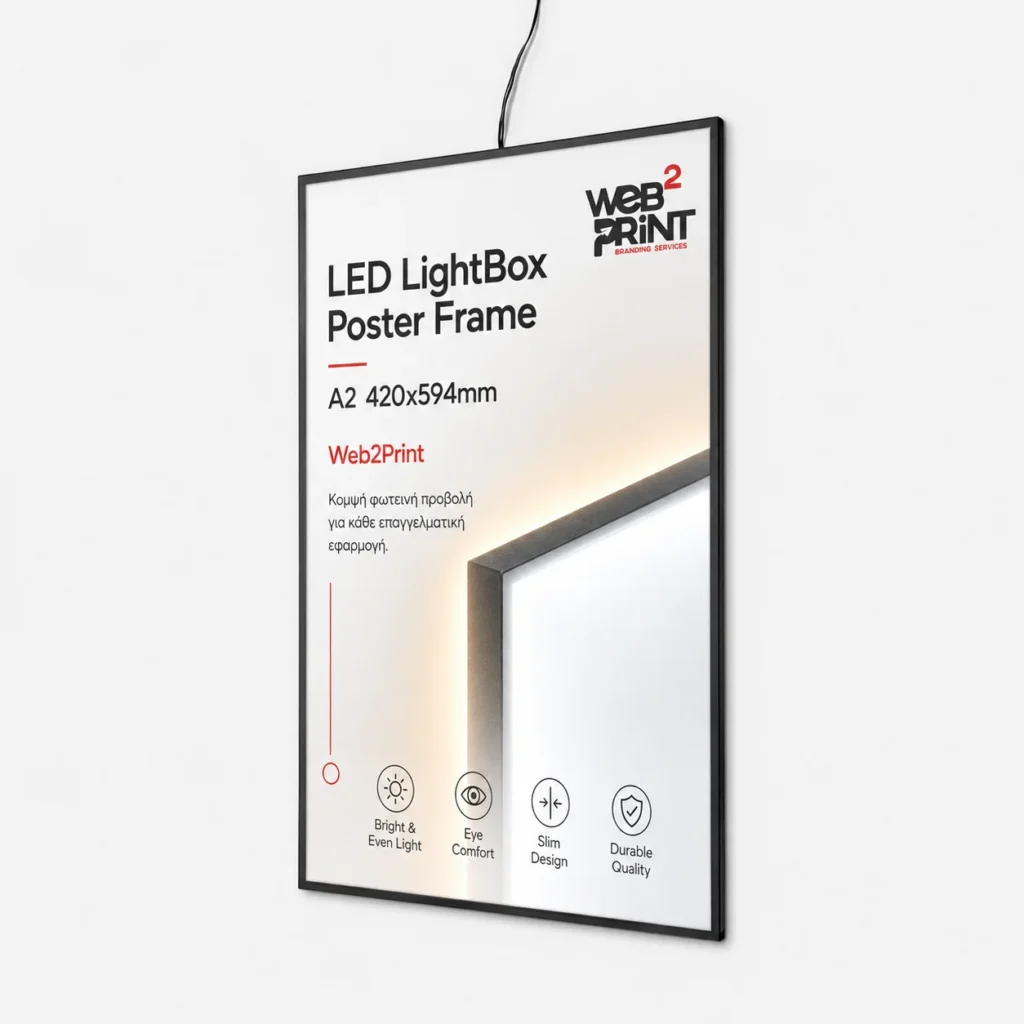 LED LightBox Poster Frame A2 420x594mm Web2Print Slim (3)